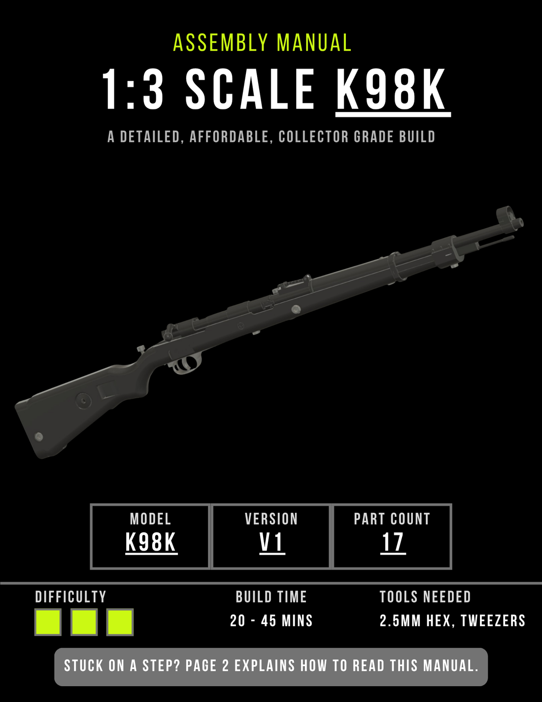 How to build your 1:3 scale Byteguns K98k Shell Ejecting Model