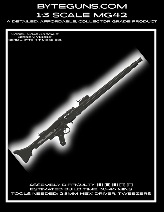 How To Assemble Your High Detail MG42 Byteguns 1:3 Scale Gun Model