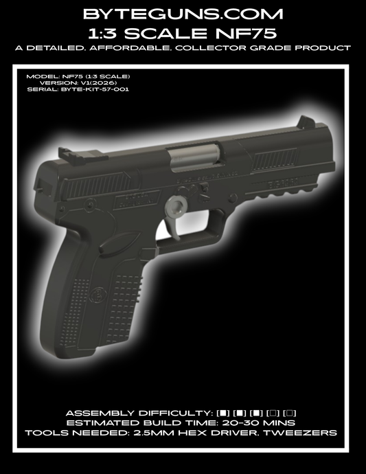 How To Assemble You 1:3 Scale Five Seven Pistol Inspired NF75 BYTEGUN