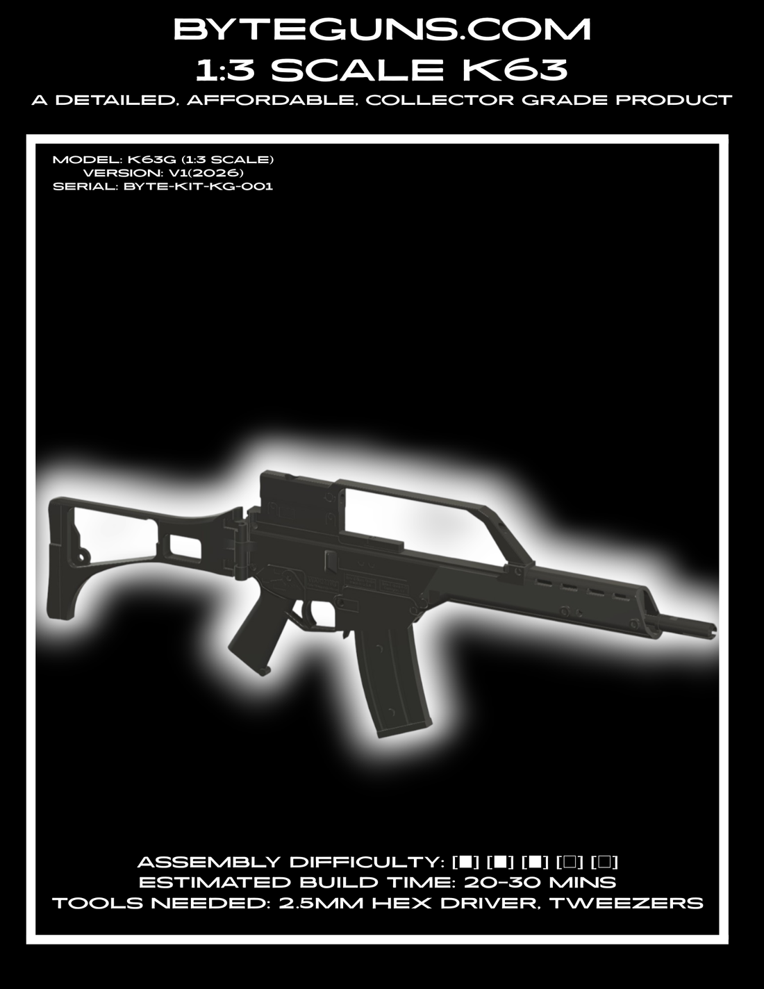 How to build your new 1:3 scale G36 Inspired Gun Model