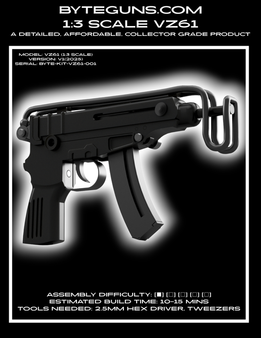 HOW TO ASSEMBLE YOUR 1:3 SCALE VZ61 SKORPION TINY GUN MODEL
