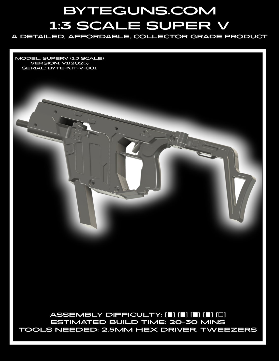 Building your NEW super V recoiless sub machine gun model kit
