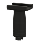 ByteGuns 1:3 scale black vertical foregrip accessory for Picatinny rail systems made from durable engineering resin.