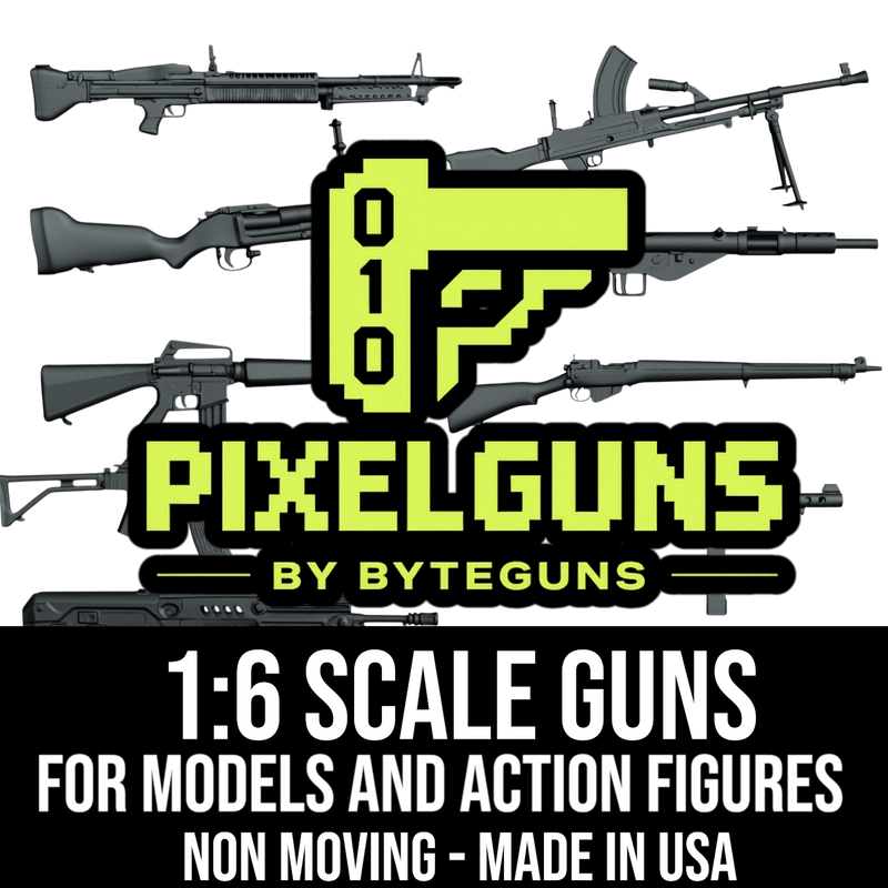 PixelGuns 1:6 scale display model 3-pack