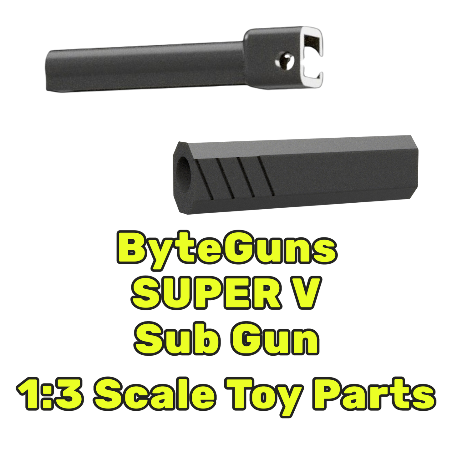 Super V Submachine Gun Upgrade Parts Add-Ons and Modifications for ByteGuns